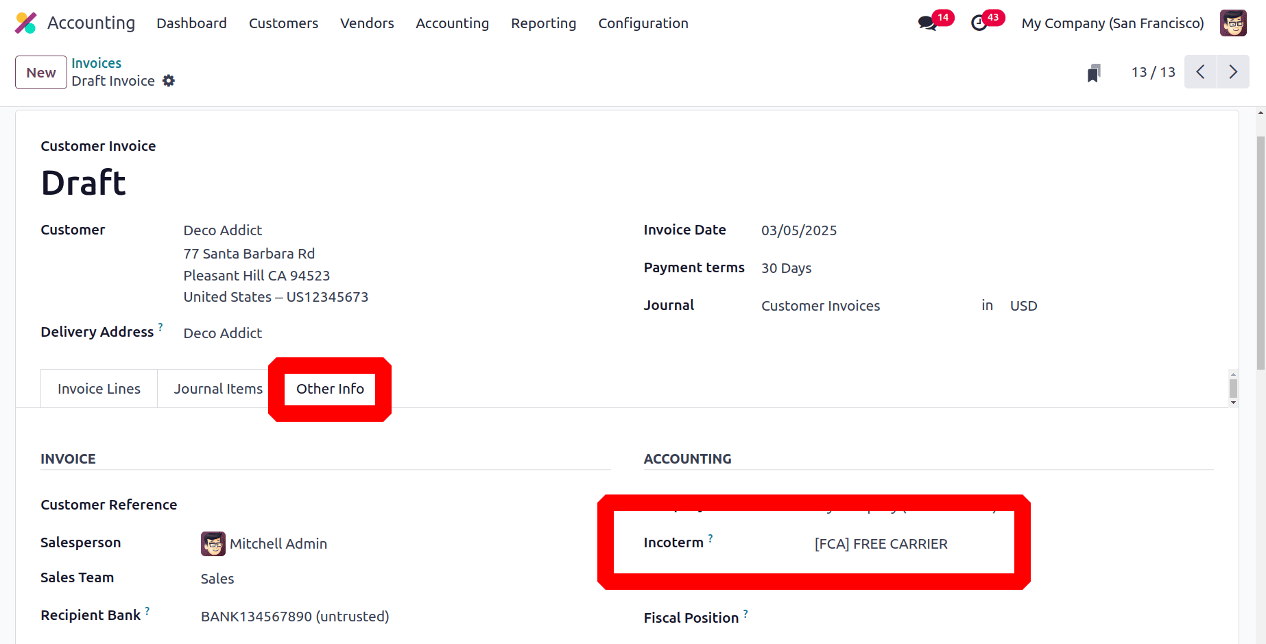 How to Manage Customer Invoices in a Business with Odoo 18 Accounting-cybrosys